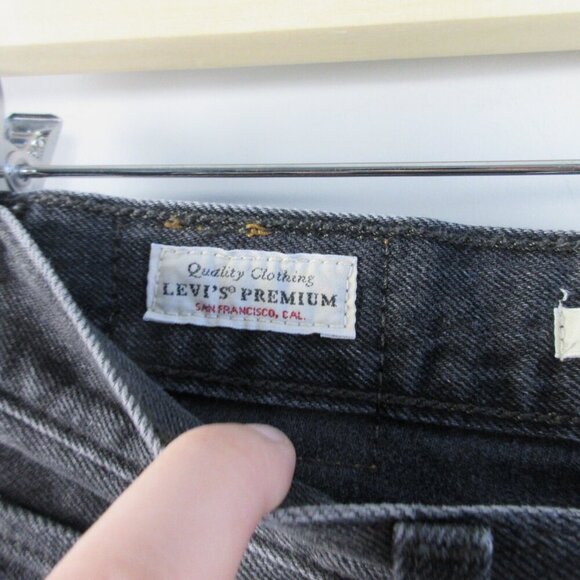 Levi's Premium Dad Jean 24 Black 100% Cotton Denim Baggy Streetwear Vintage 538 - Picture 3 of 15